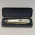 1888 British Antique White Pearl Shell Handle Pure Silver Blade Folding Pen Knife in Case